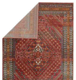 Jaipur Living Prisma Selah PSA07 Red/Gold Area Rug - Folded Corner