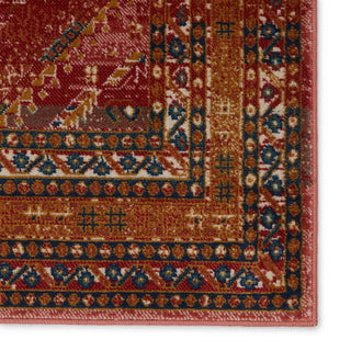 Jaipur Living Prisma Selah PSA07 Red/Gold Area Rug - Close Up