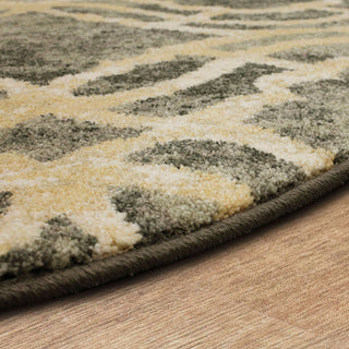 Karastan Euphoria Potterton Ash Grey Area Rug by Lattice Round Pile