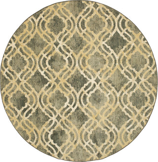 Karastan Euphoria Potterton Ash Grey Area Rug by Lattice 8' Round 