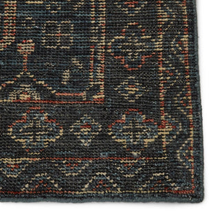 Jaipur Living Rhapsody Reynir RHA06 Blue/Red Area Rug Corner Close Up Image