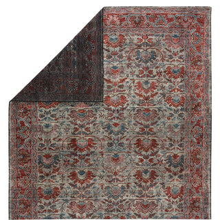 Jaipur Living Rhapsody Maebry RHA09 Red/Blue Area Rug - Folded Corner