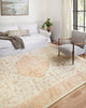 Loloi II Rosette ROS-03 Ivory/Terracotta Area Rug Room Scene Featured