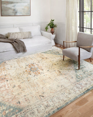 Loloi II Rosette ROS-06 Clay/Ivory Area Rug Room Scene Featured