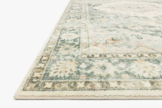 Loloi II Rosette ROS-08 Teal/Ivory Area Rug Corner 