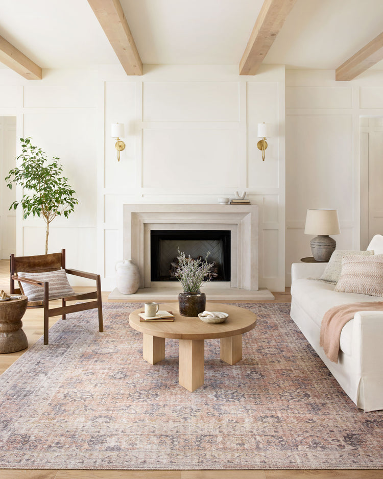 Loloi II Skye SKY-01 Blush/Grey Area Rug Room Scene Featured