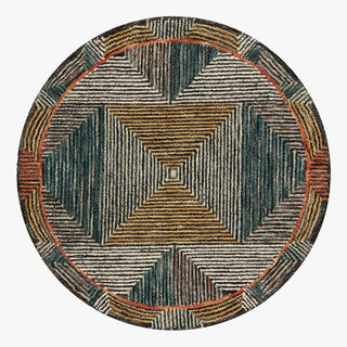 Loloi II Spectrum SPE-01 Lagoon/Spice Area Rug 3'0''x 3'0'' Round