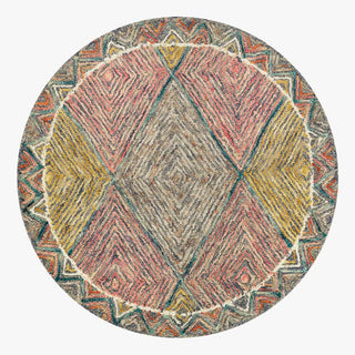 Loloi II Spectrum SPE-02 Turquoise/Fiesta Area Rug 3'0''x 3'0'' Round