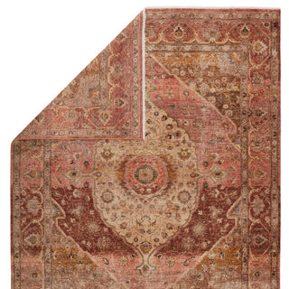 Jaipur Living Someplace In Time Dynasty SPT06 Pink/Brown Area Rug - Folded Corner