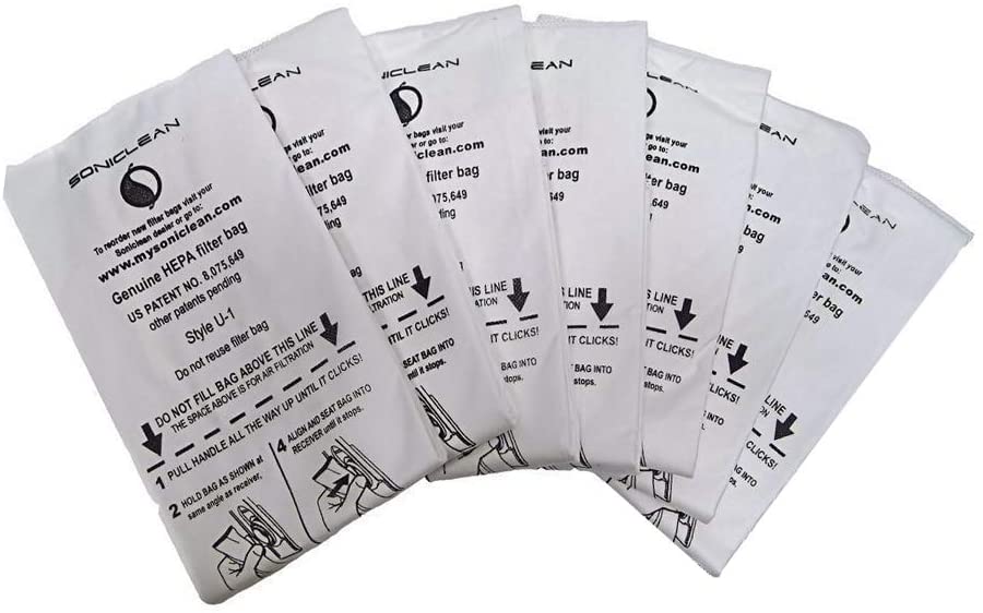 Soniclean Upright HEPA Filter Bags 7pack Incredible Rugs and Decor
