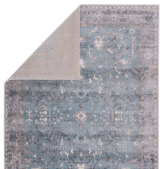 Jaipur Living Sarzana Yule SZN03 Blue/Gray Area Rug - Folded Corner