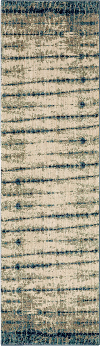 Karastan Expressions Shibori Stripe Indigo Area Rug by Scott Living