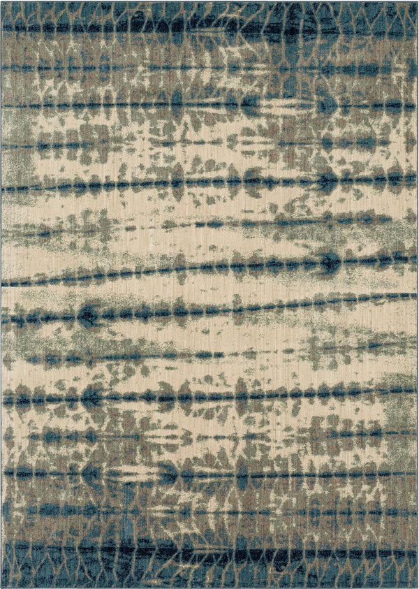 Karastan Expressions Shibori Stripe Indigo Area Rug by Scott Living Main Image