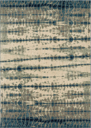Karastan Expressions Shibori Stripe Indigo Area Rug by Scott Living Main Image