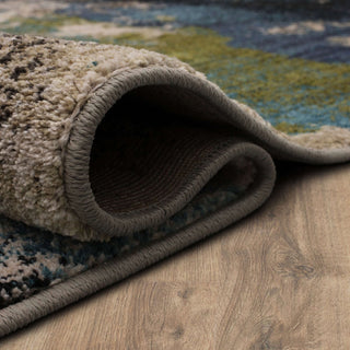 Karastan Elements Suffuse Multi Area Rug Curled