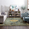 Karastan Touchstone Suir Blue Teal Area Rug Room Scene Featured 