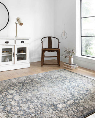 Loloi II Teagan TEA-01 Denim/Mist Area Rug Room Scene 2