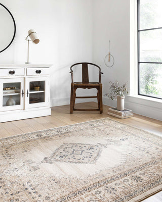 Loloi II Teagan TEA-02 Oatmeal/Ivory Area Rug Room Scene Featured