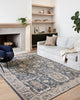 Loloi II Teagan TEA-03 Denim/Pebble Area Rug Room Scene Featured
