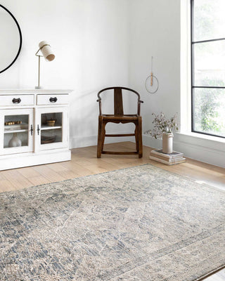 Loloi II Teagan TEA-04 Sky/Natural Area Rug Room Scene Featured