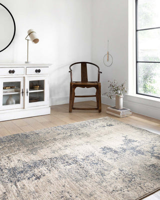 Loloi II Teagan TEA-07 Natural/Denim Area Rug Room Scene Featured