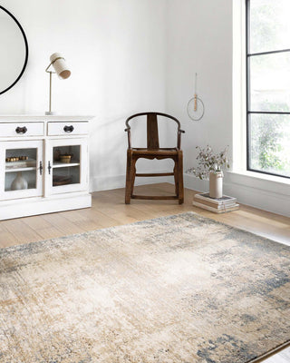 Loloi II Teagan TEA-08 Ivory/Mist Area Rug Room Scene Featured