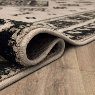 Karastan Elements Talisman Onyx Area Rug Curled