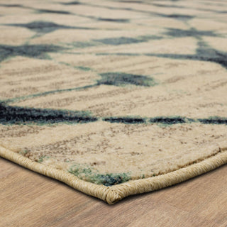 Karastan Expressions Triangle Accordion Beige Area Rug by Scott Living