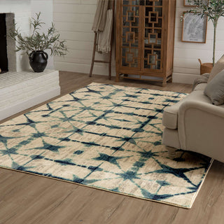 Karastan Expressions Triangle Accordion Beige Area Rug by Scott Living
