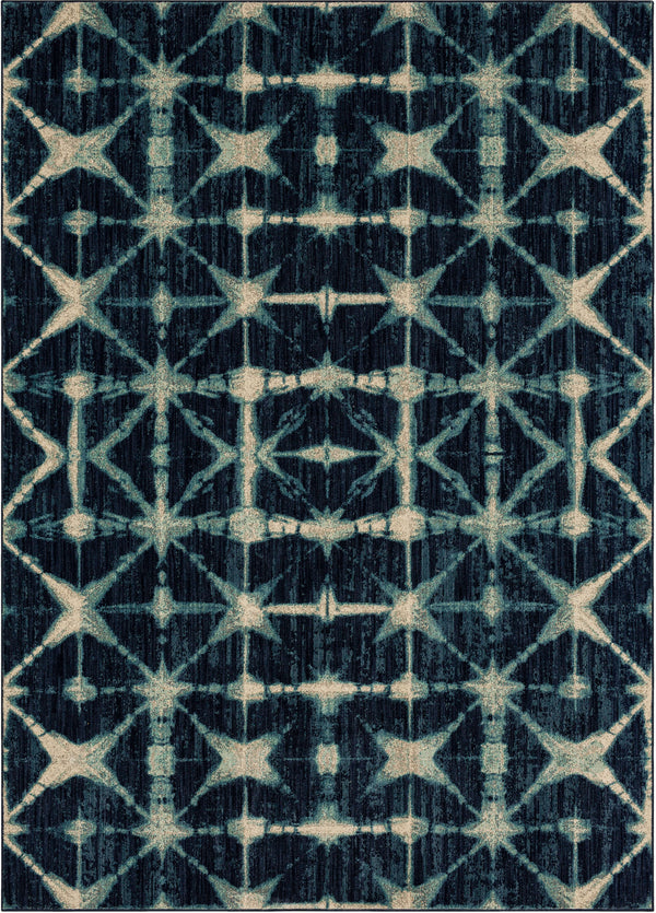 Karastan Expressions Triangle Accordion Indigo Area Rug by Scott Living Main Image