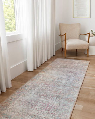 Loloi II Wynter WYN-04 Red / Teal Area Rug Room Scene 1