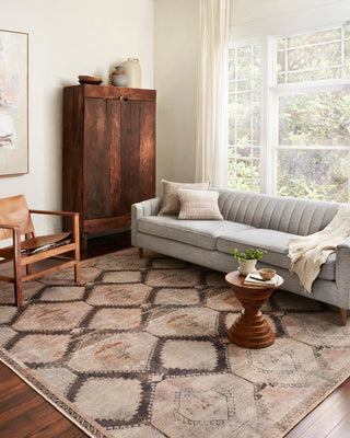 Loloi II Wynter WYN-08 Graphite/Blush Area Rug Room Scene Featured