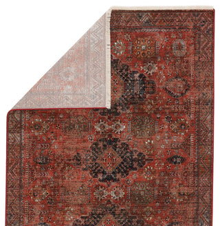 Jaipur Living Zefira Razia ZFA13 Red/Black Area Rug - Folded Corner