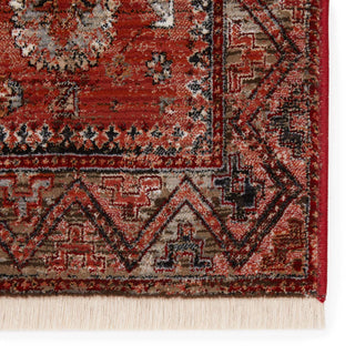 Jaipur Living Zefira Razia ZFA13 Red/Black Area Rug - Close Up