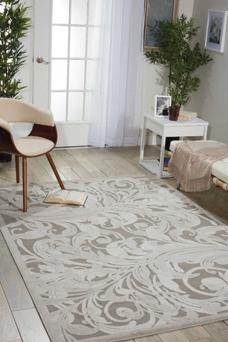 Nourison Graphic Illusions GIL01 Grey Camel Area Rug