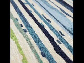 Jaipur Living Colours Sketchy Lines CO19 Blue/Green Area Rug Video Image