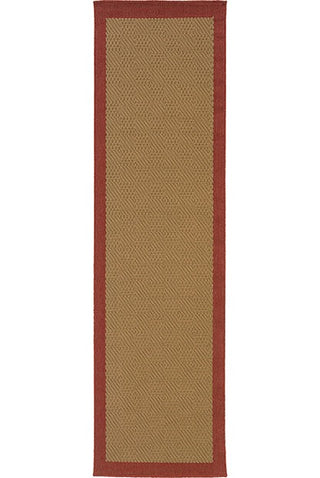 Oriental Weavers Lanai 525O8 Beige/Red Area Rug 2'3'' X 7'6'' Runner 