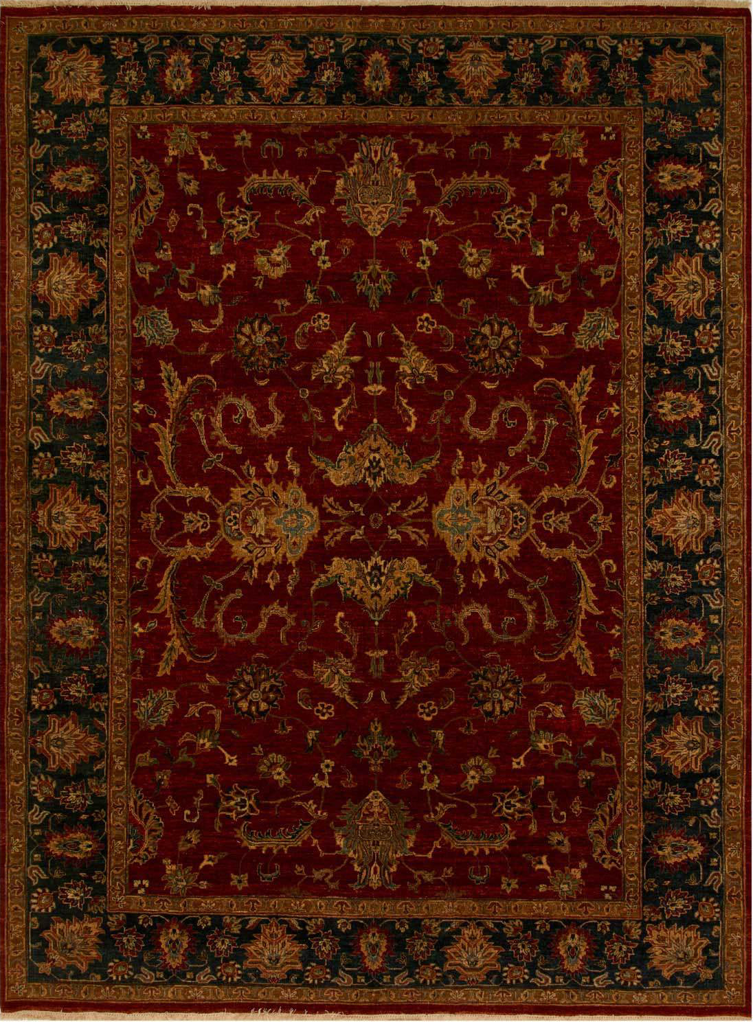 Loloi Indo Transitional Wool One of a Kind Red/Black Area Rug