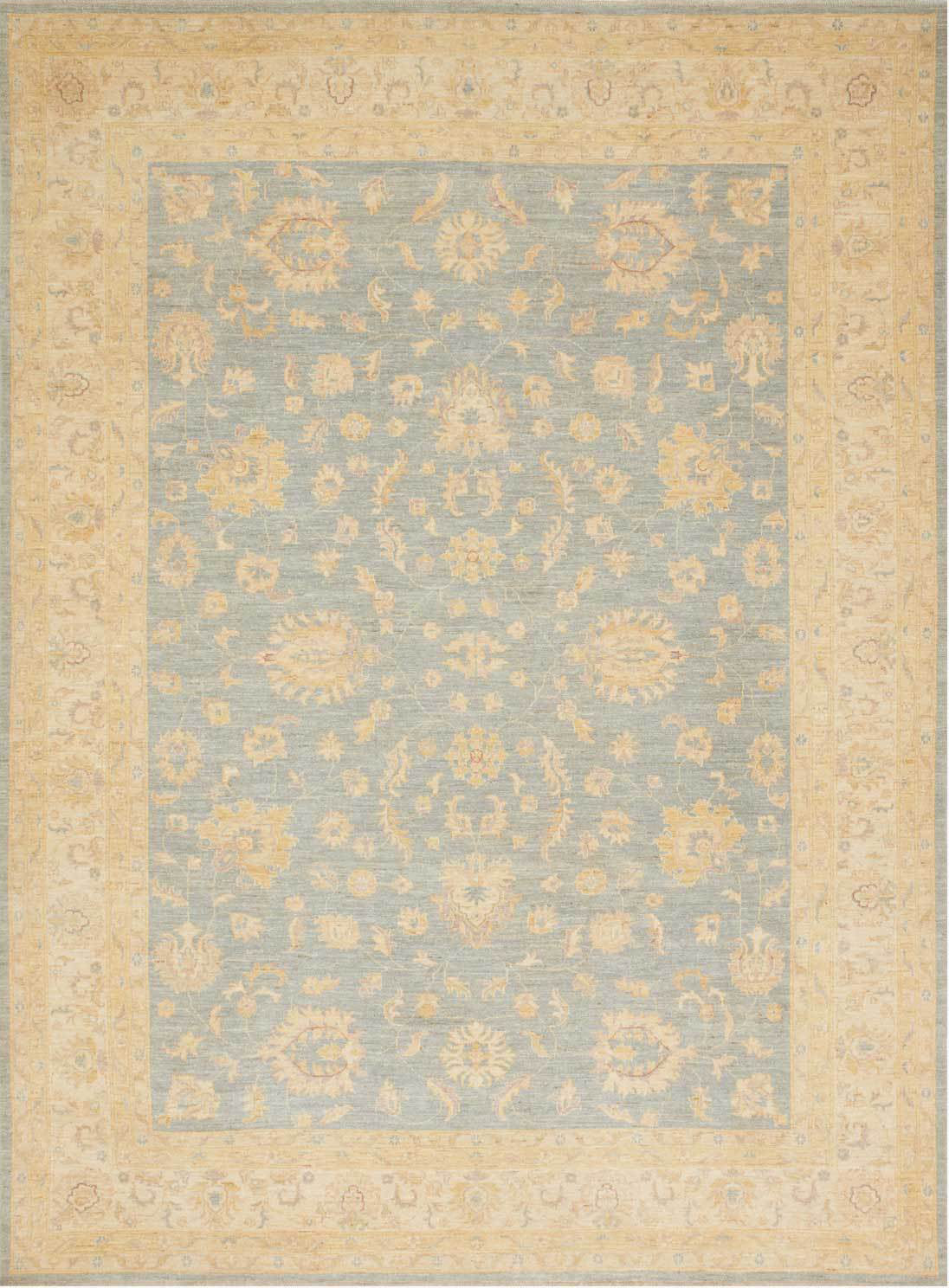 Loloi Vintage Wool Pakistan One of a Kind Gold/Blue Area Rug