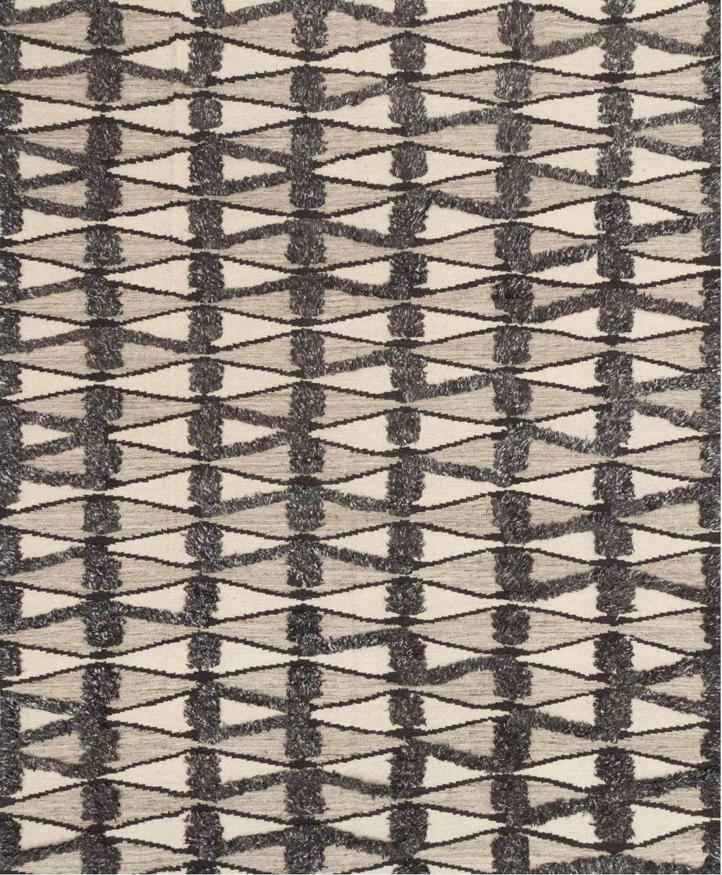 Loloi Indo Transitional Wool One of a Kind Charcoal/Ivory Area Rug
