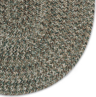 Capel Stockton 0224 Medium Green Area Rug Oval Corner Image