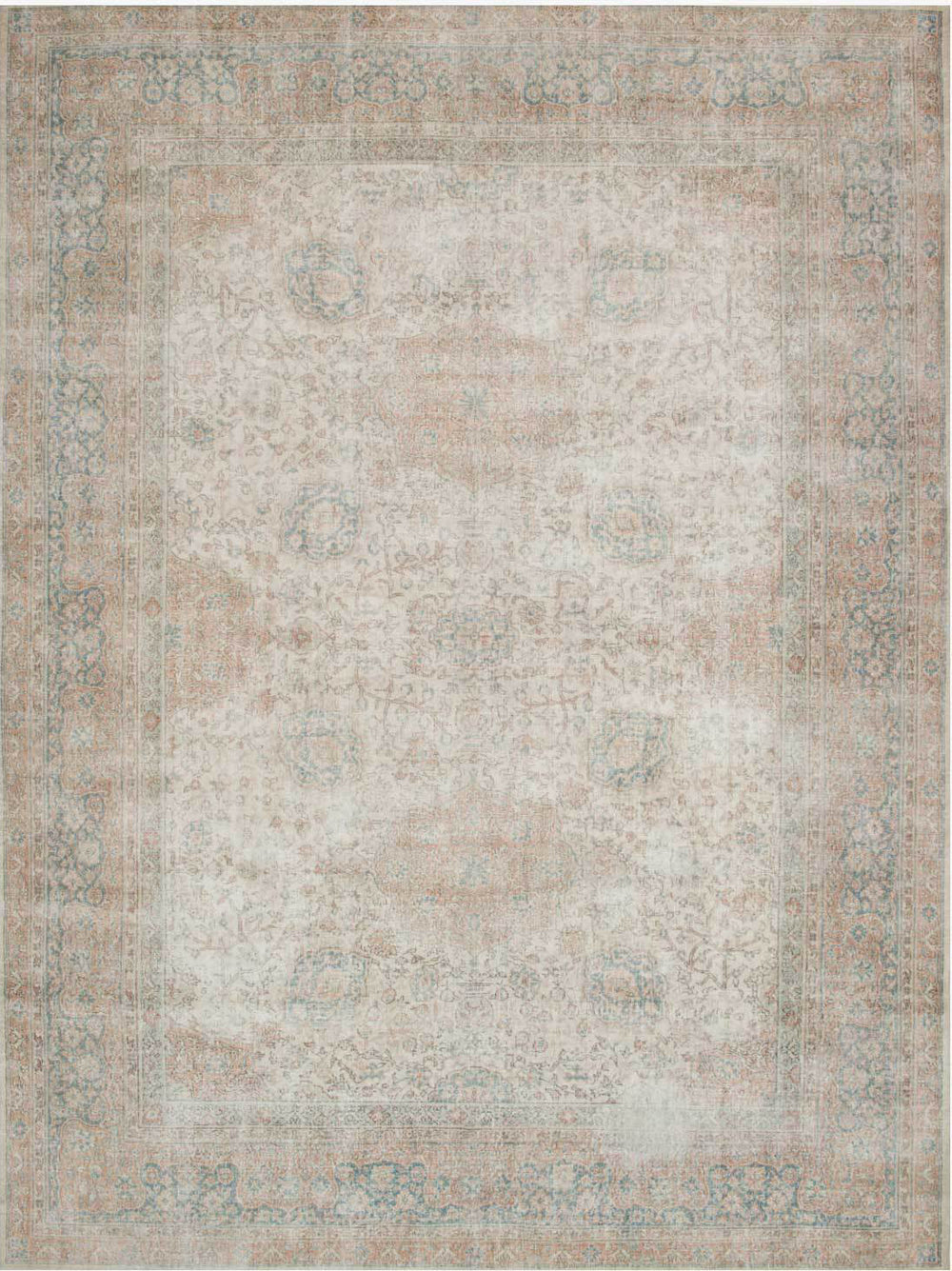 Loloi Vintage Wool Pakistan One of a Kind Brown/Cream Area Rug