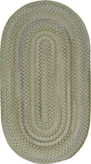 Capel Melange 0226 Green Area Rug Oval