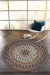 Capel Wanderer 0228 Cognac Area Rug Round Roomshot Image 1 Feature