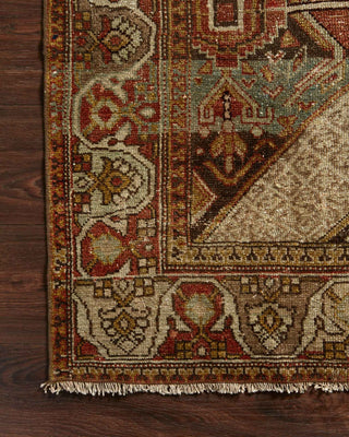 Loloi Turkish Hand Knots One of a Kind Brown Area Rug Corner Image