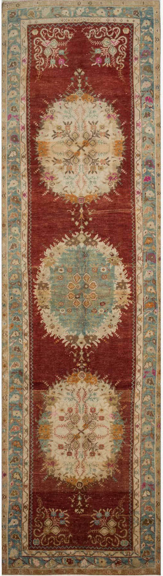 Loloi Turkish Hand Knots One of a Kind Crimson/Mist Area Rug