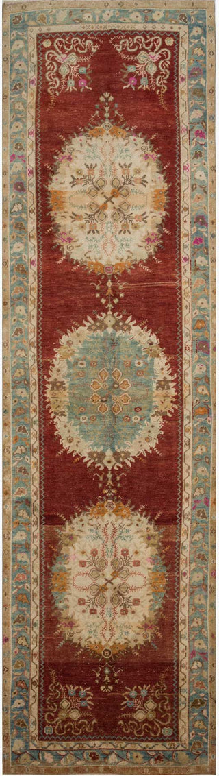 Loloi Turkish Hand Knots One of a Kind Crimson/Mist Area Rug Main Image