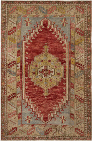 Loloi Turkish Hand Knots One of a Kind Mist/Crimson Area Rug