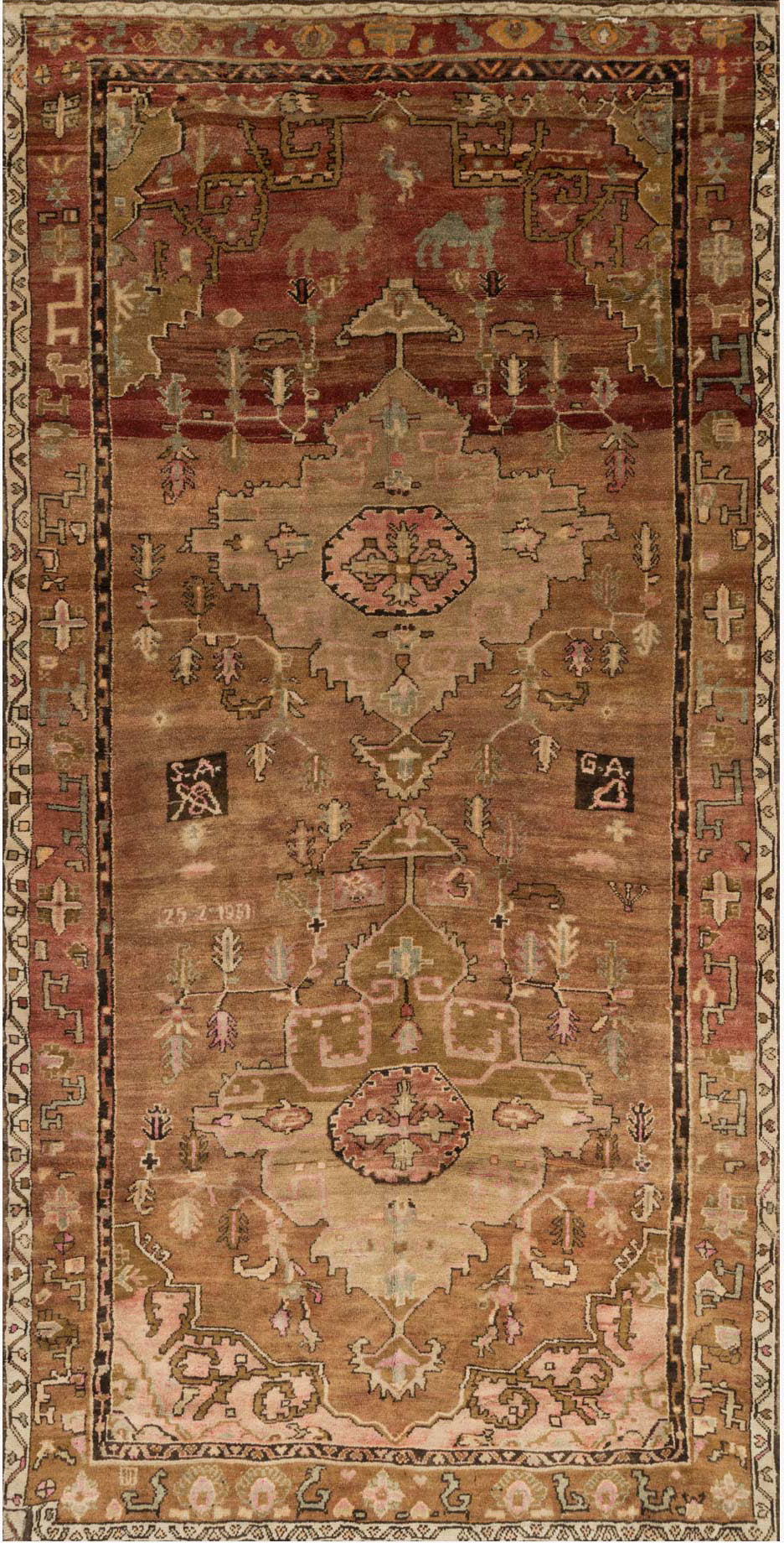Loloi Turkish Hand Knots One of a Kind Brown/Red Area Rug