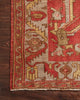 Loloi Turkish Hand Knots One of a Kind Red Area Rug Corner Image